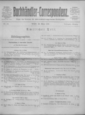 Oesterreichische Buchhändler-Correspondenz