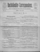 Oesterreichische Buchhändler-Correspondenz