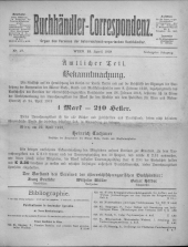 Oesterreichische Buchhändler-Correspondenz