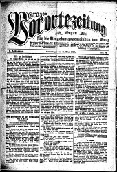 Grazer Vorortezeitung: Organ f. d. Umgebungsgemeinden v. Graz