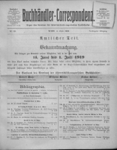 Oesterreichische Buchhändler-Correspondenz