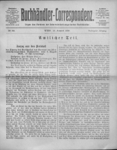 Oesterreichische Buchhändler-Correspondenz
