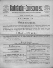 Oesterreichische Buchhändler-Correspondenz