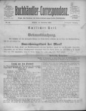 Oesterreichische Buchhändler-Correspondenz