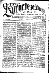 Grazer Vorortezeitung: Organ f. d. Umgebungsgemeinden v. Graz