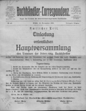 Oesterreichische Buchhändler-Correspondenz
