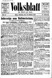 Volksblatt für Stadt und Land