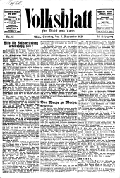 Volksblatt für Stadt und Land