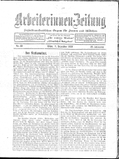 Arbeiterinnen Zeitung