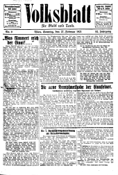 Volksblatt für Stadt und Land