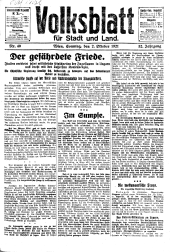 Volksblatt für Stadt und Land