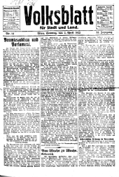 Volksblatt für Stadt und Land