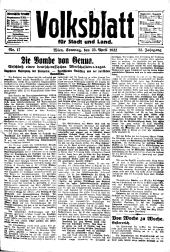 Volksblatt für Stadt und Land