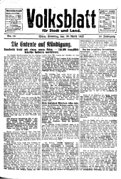 Volksblatt für Stadt und Land