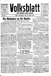 Volksblatt für Stadt und Land