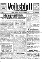 Volksblatt für Stadt und Land