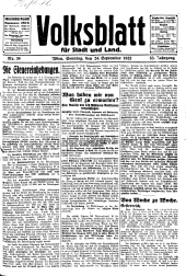 Volksblatt für Stadt und Land