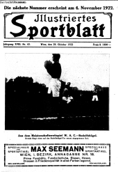 Illustriertes (Österreichisches) Sportblatt