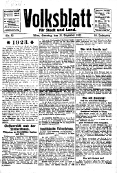 Volksblatt für Stadt und Land