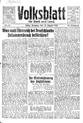 Volksblatt für Stadt und Land