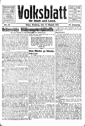 Volksblatt für Stadt und Land