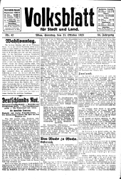 Volksblatt für Stadt und Land