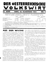 Der österreichische Volkswirt