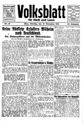 Volksblatt für Stadt und Land