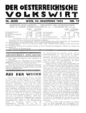 Der österreichische Volkswirt