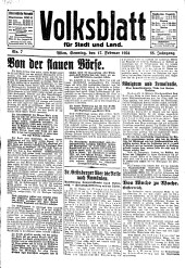 Volksblatt für Stadt und Land