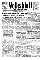 Volksblatt für Stadt und Land