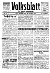 Volksblatt für Stadt und Land