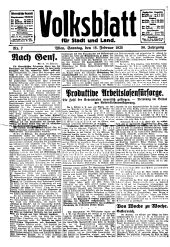 Volksblatt für Stadt und Land