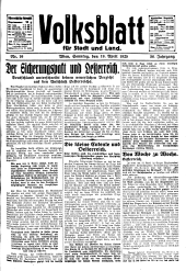 Volksblatt für Stadt und Land