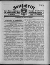 Zeitschrift d. Österr. Reichs-Verbandes f. Feuerwehr- und Rettungswesen