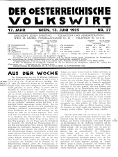 Der österreichische Volkswirt