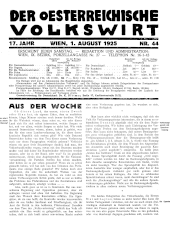 Der österreichische Volkswirt