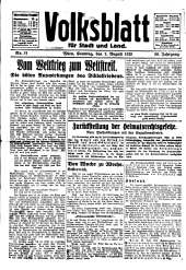 Volksblatt für Stadt und Land