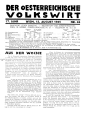 Der österreichische Volkswirt