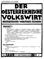 Der österreichische Volkswirt