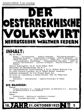 Der österreichische Volkswirt