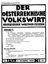 Der österreichische Volkswirt