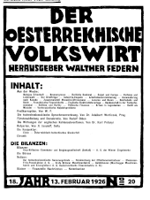 Der österreichische Volkswirt