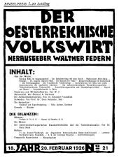 Der österreichische Volkswirt