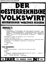 Der österreichische Volkswirt