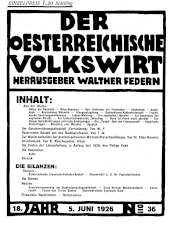 Der österreichische Volkswirt