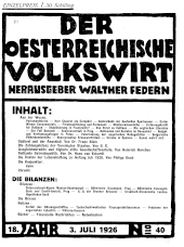 Der österreichische Volkswirt