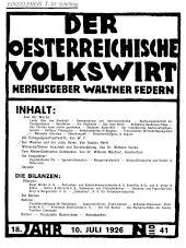 Der österreichische Volkswirt