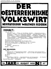 Der österreichische Volkswirt