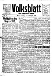 Volksblatt für Stadt und Land